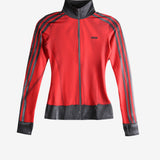 Red jacket, front view