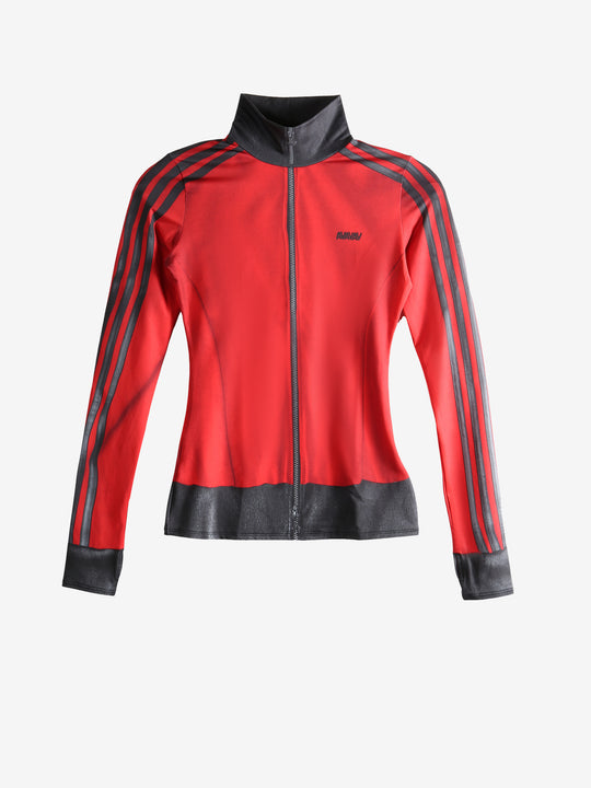 Red jacket, front view