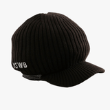 Brown hat, back view