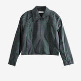 Green blouson, front view