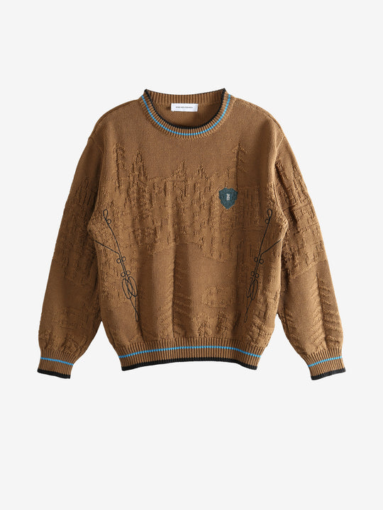 Brown jumper, front view