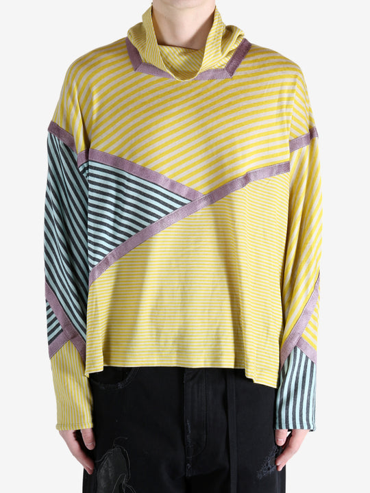 Yellow top worn by a person, showing the top's fit