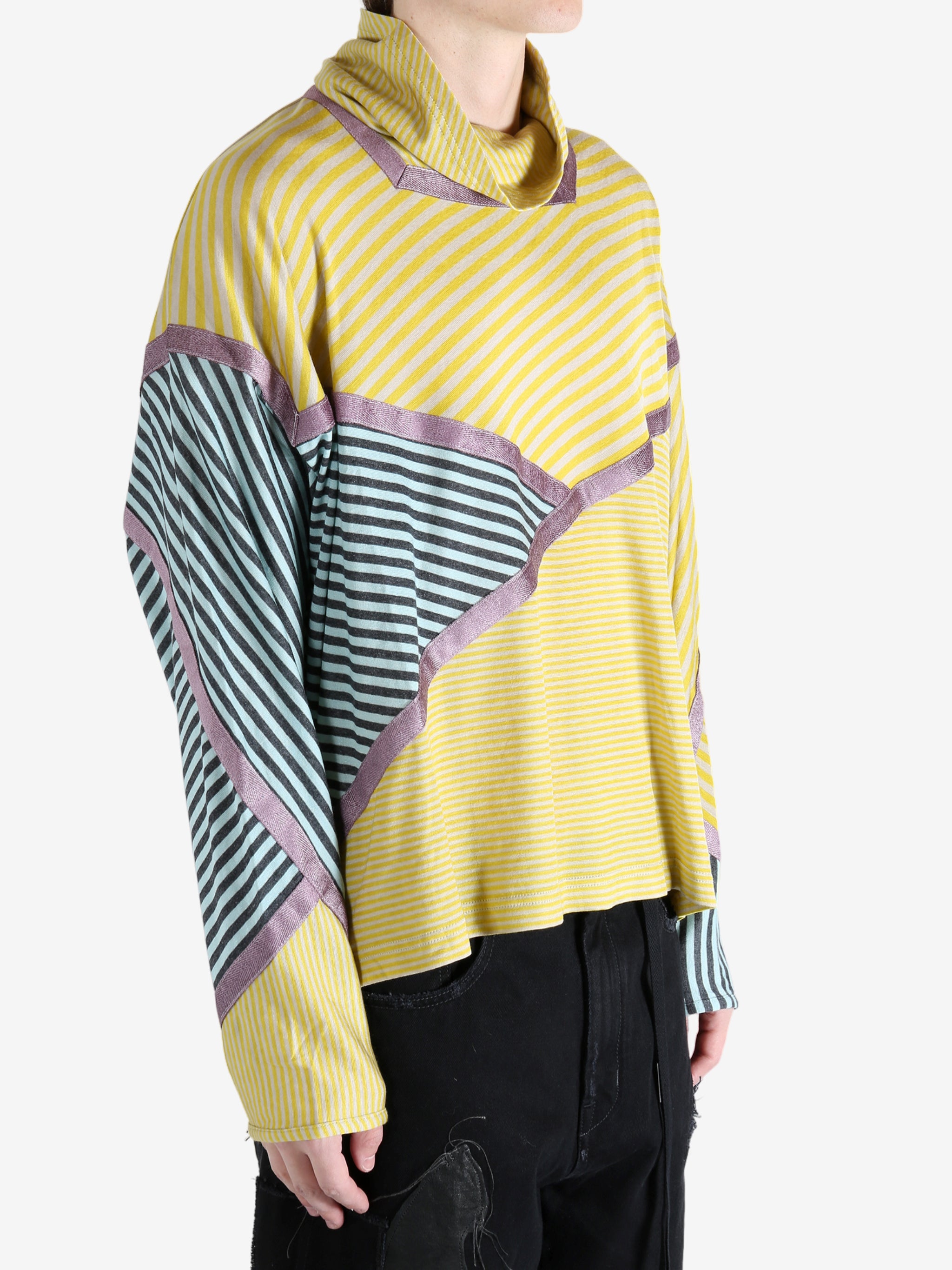 Yellow top worn by a person, showing the top's fit