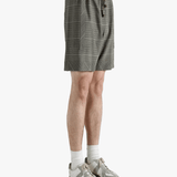 Grey short worn by a person, showing the short fit