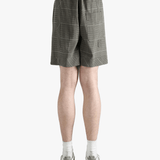 Grey short worn by a person, showing the short fit