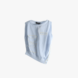 Blue top , front view