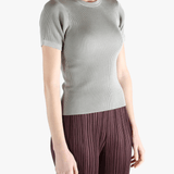 Grey t-shirt worn by a person, showing the t-shirt fit