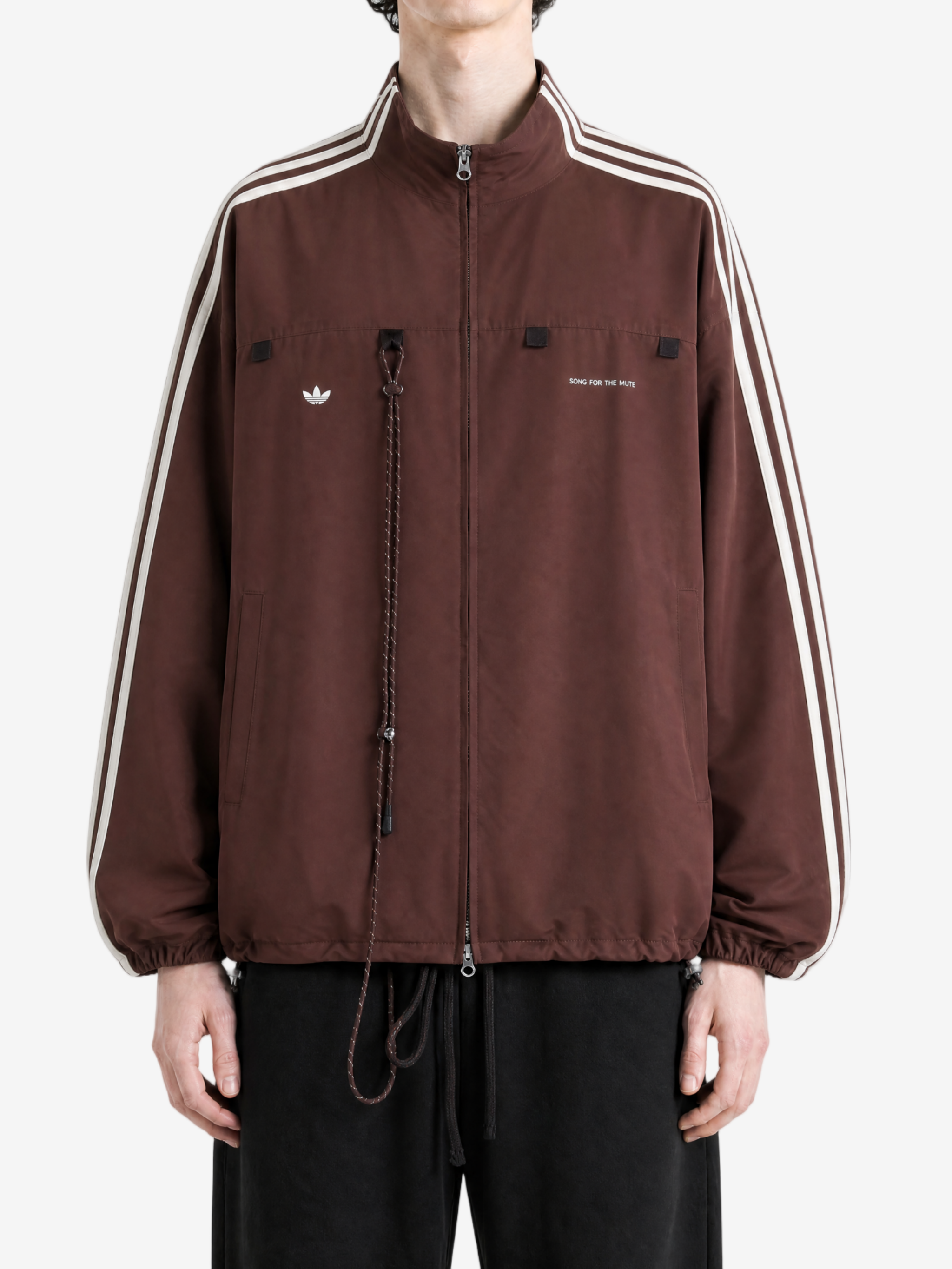 Brown jacket, full body view