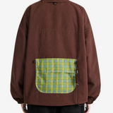 Brown jacket, full body view