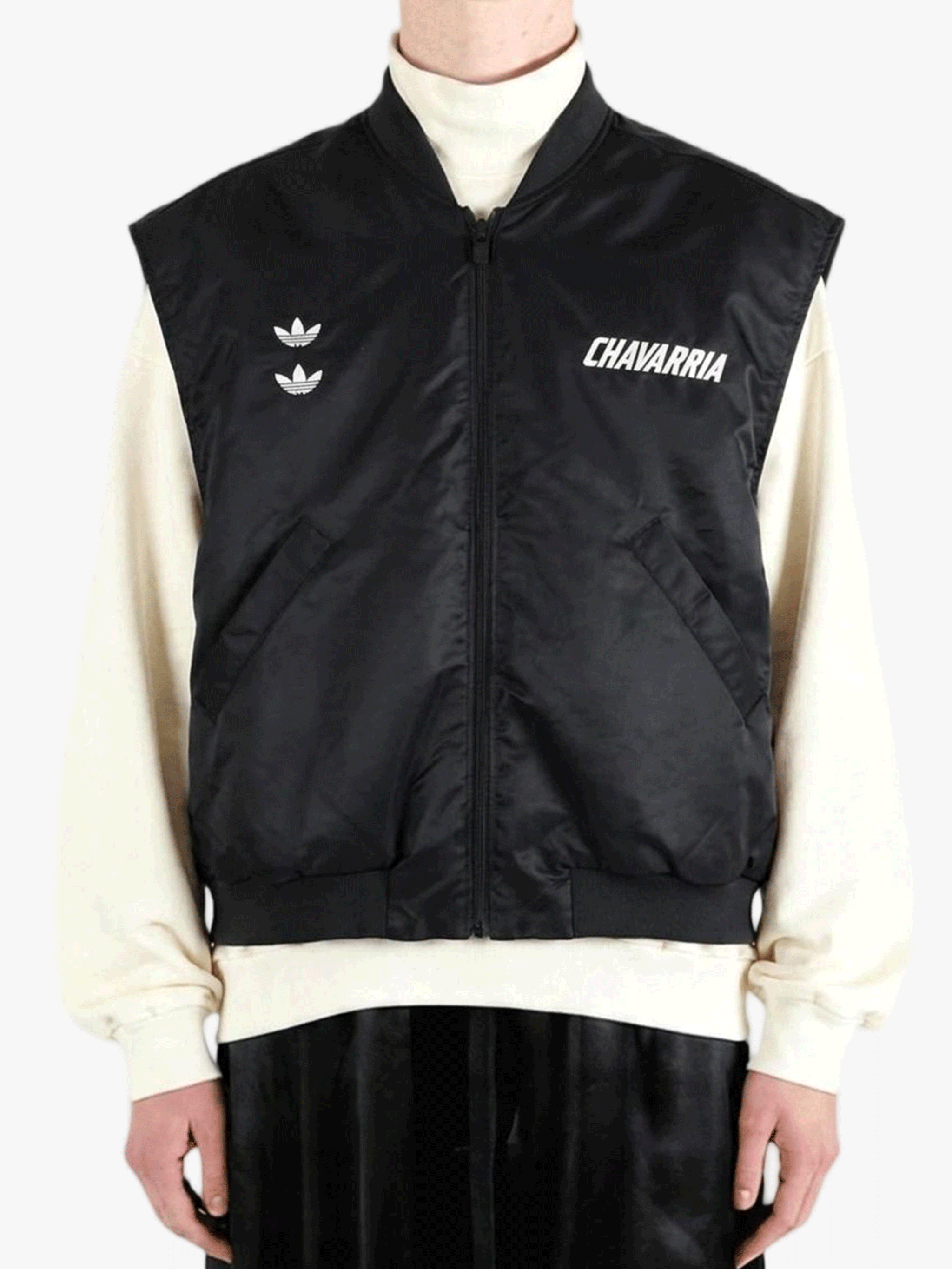 Unknown jacket worn by a person, showing the jacket fit