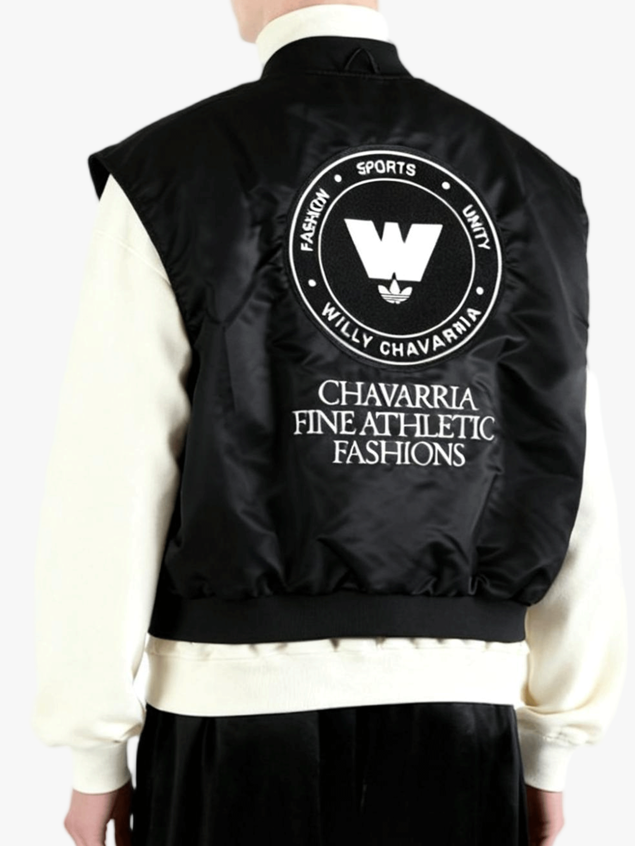 Unknown jacket worn by a person, back view