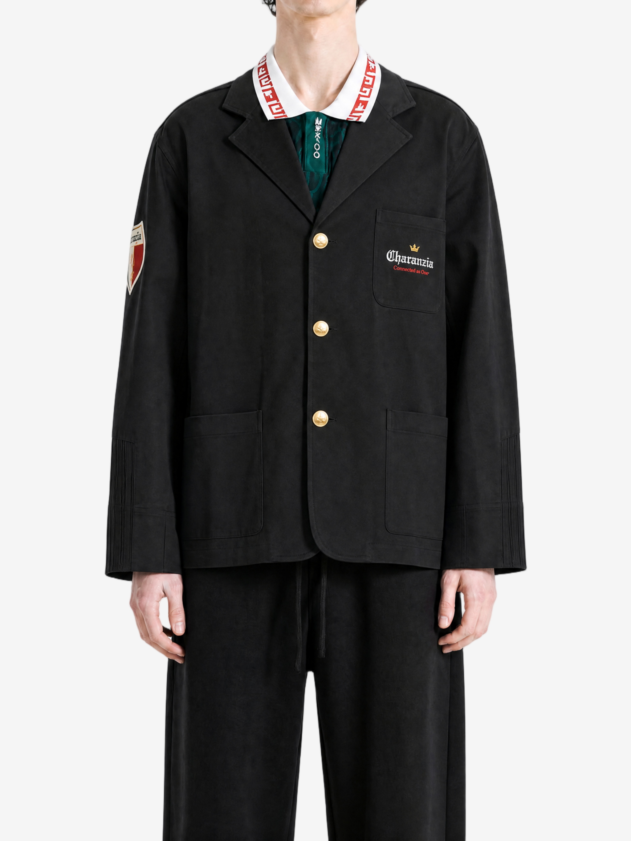 Black jacket, full body view