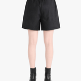 Black short worn by a person, showing the short fit