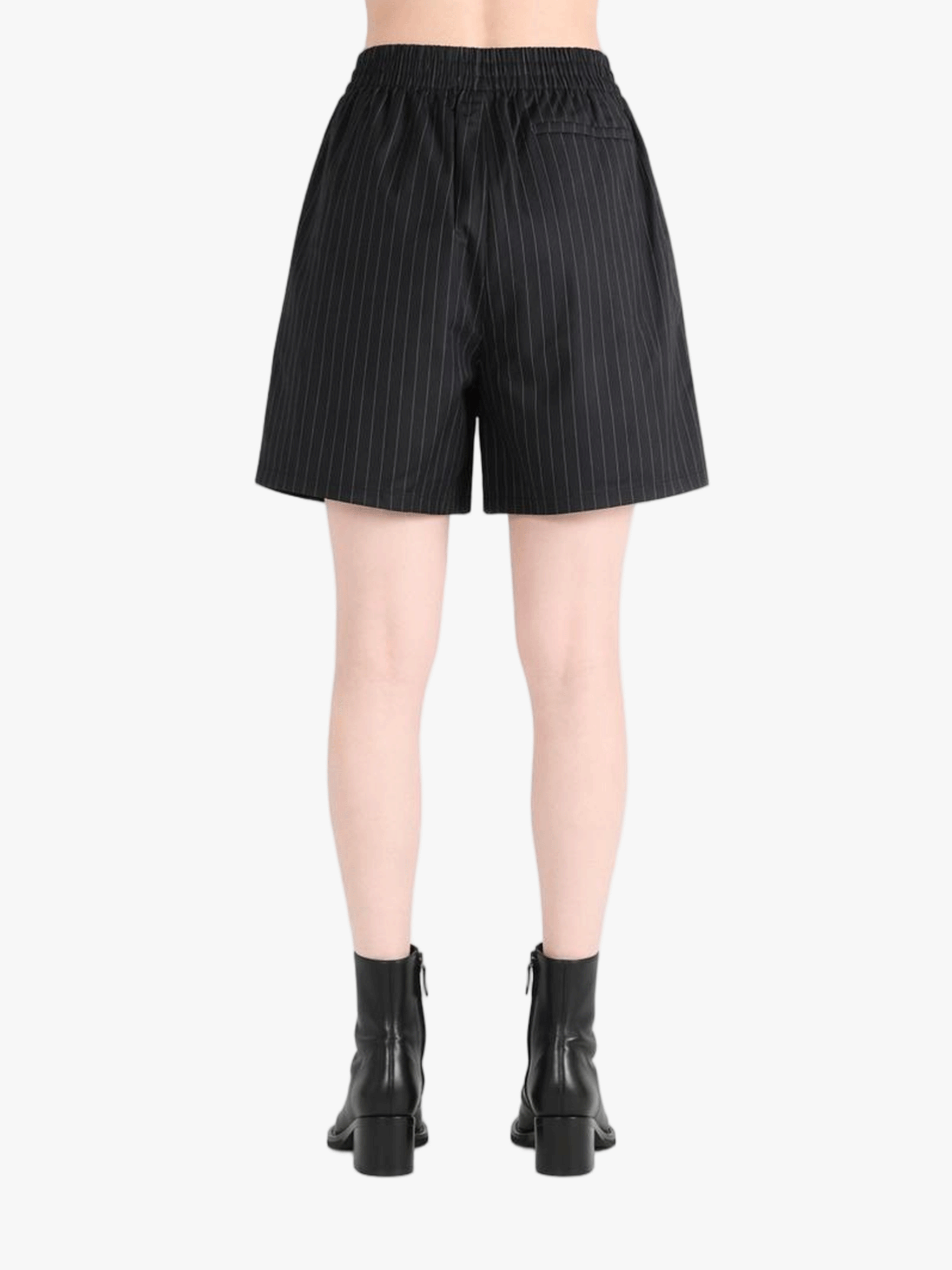 Black short worn by a person, showing the short fit