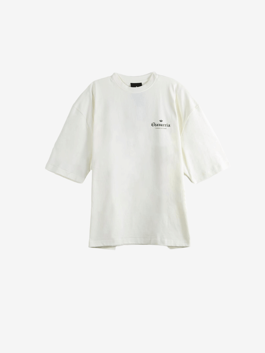 White t-shirt, front view