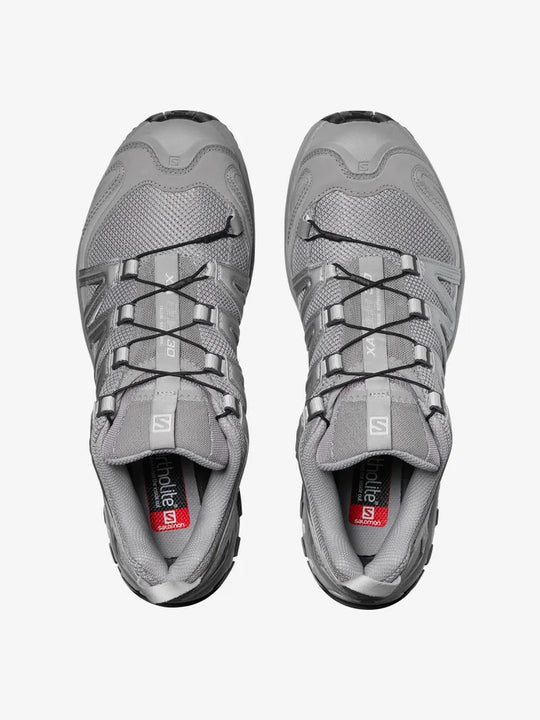 Grey sneakers, top view