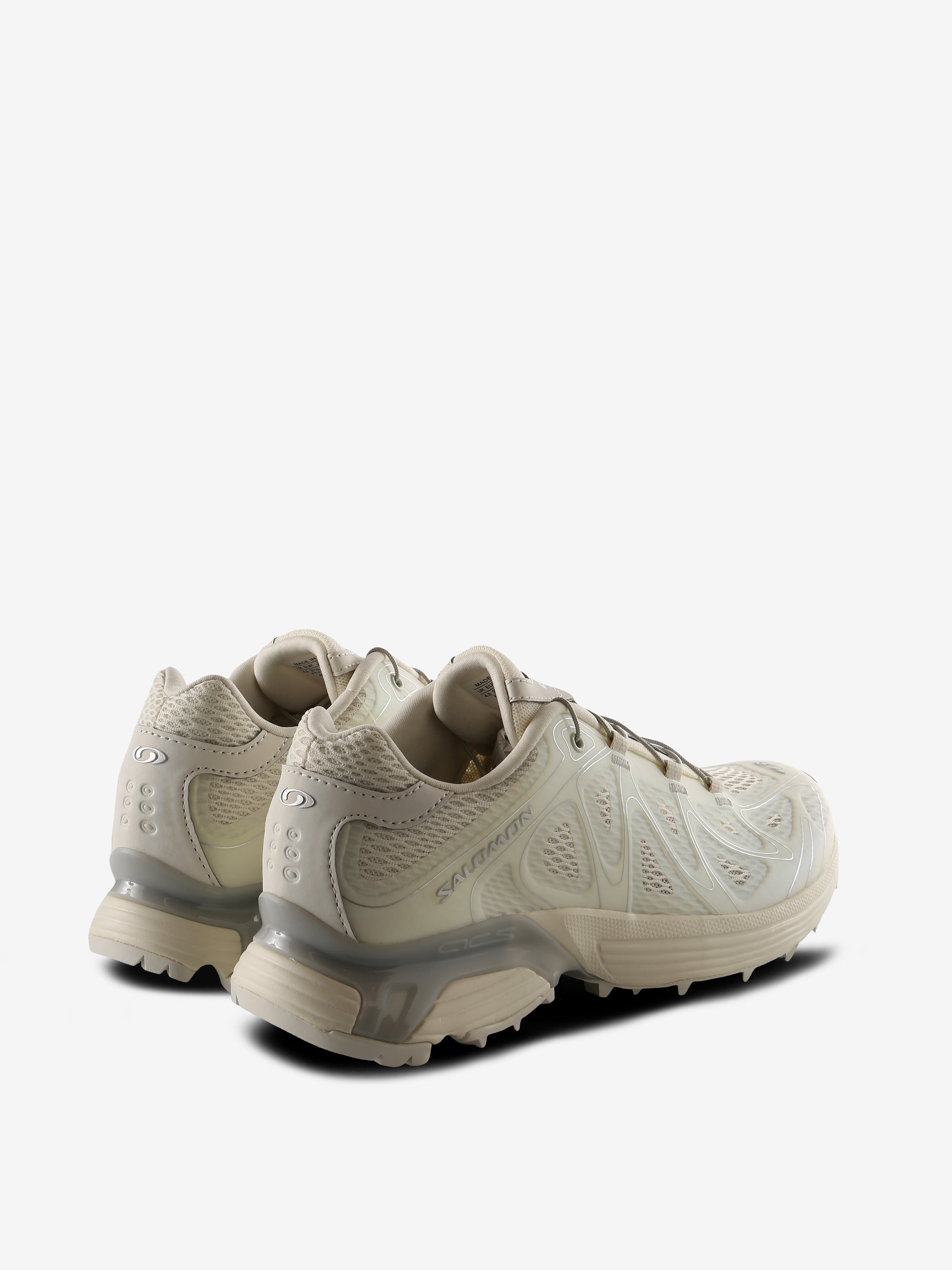 Tan sneakers, back view