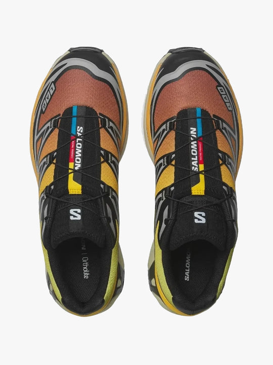 Yellow sneakers, top view