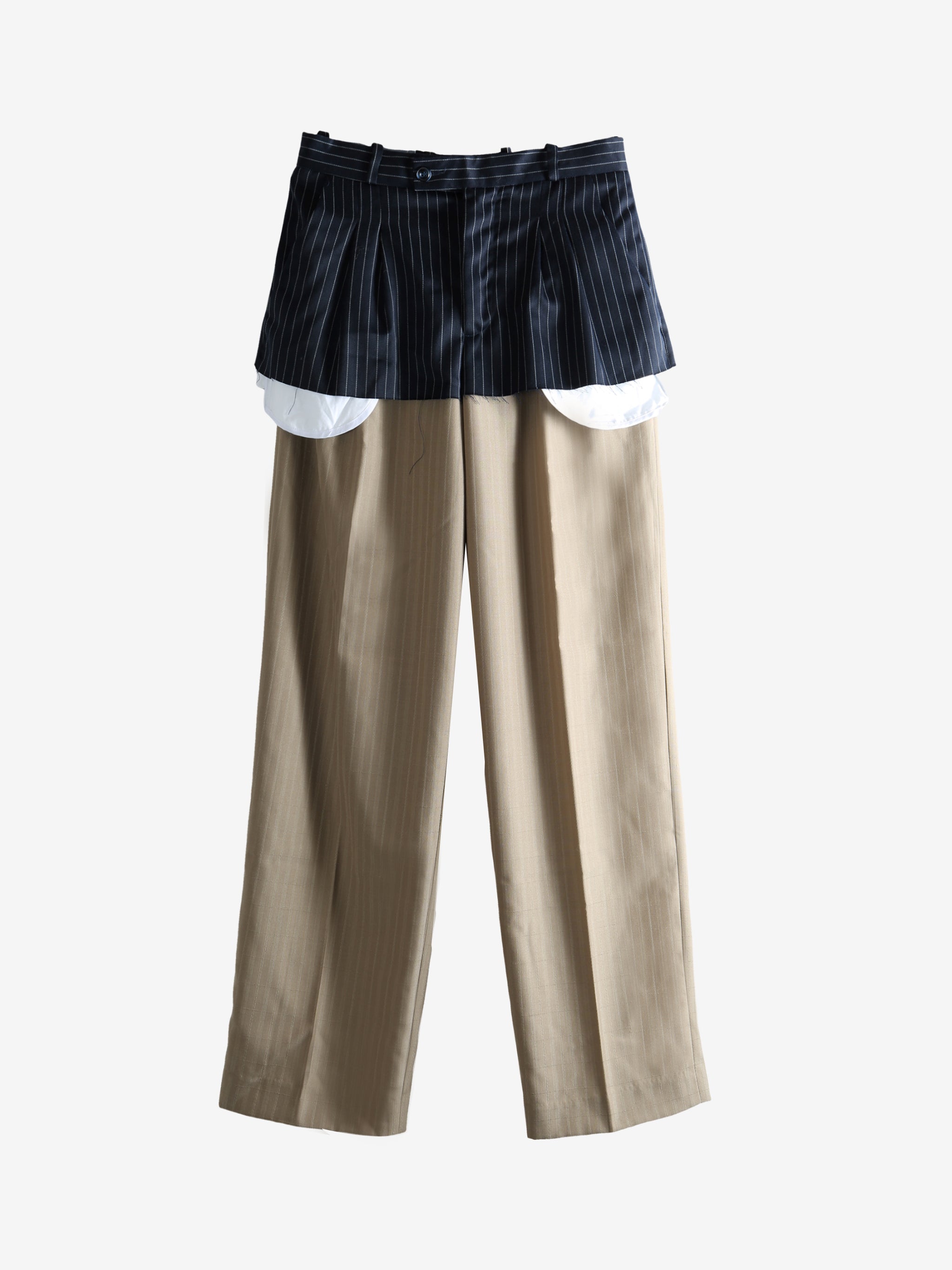 Navy pants, front view