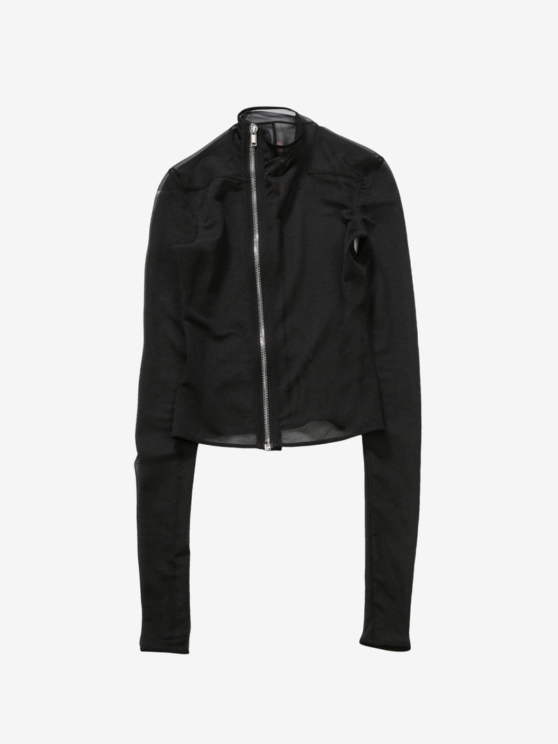 Black coat, front view