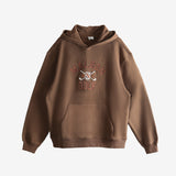 Brown hoodie, front view