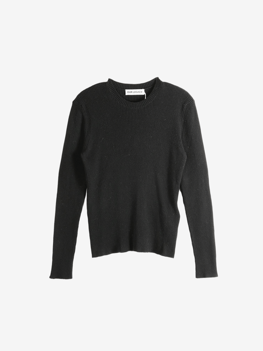 Black knitwear, front view