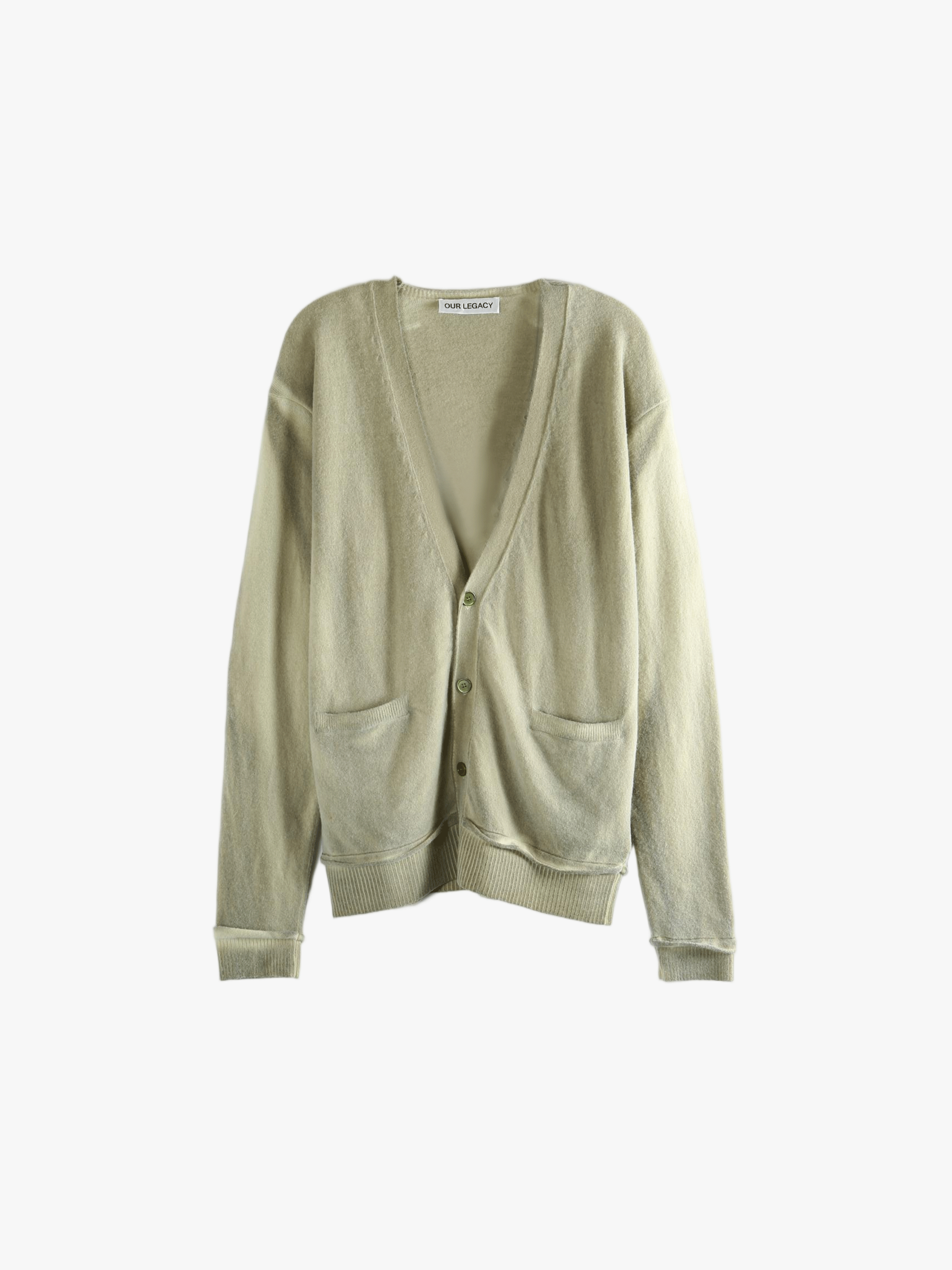 Green knitwear, front view