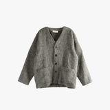 Grey cardigan, front view