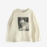 White sweatshirt, front view