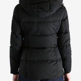 Black jacket worn by a person, showing the jacket's fit