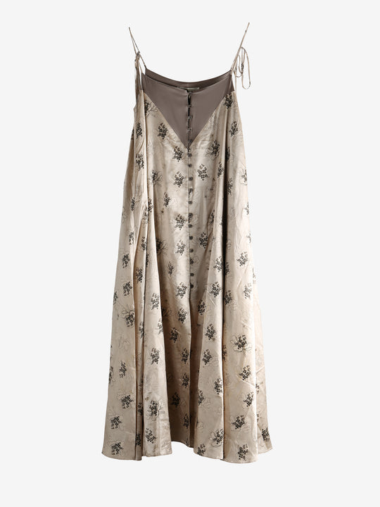 Tan dress, front view