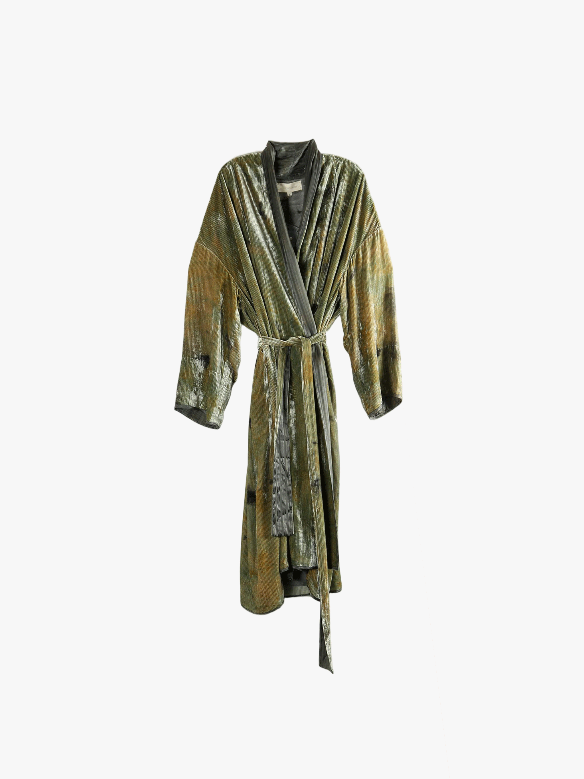 Green coat, front view