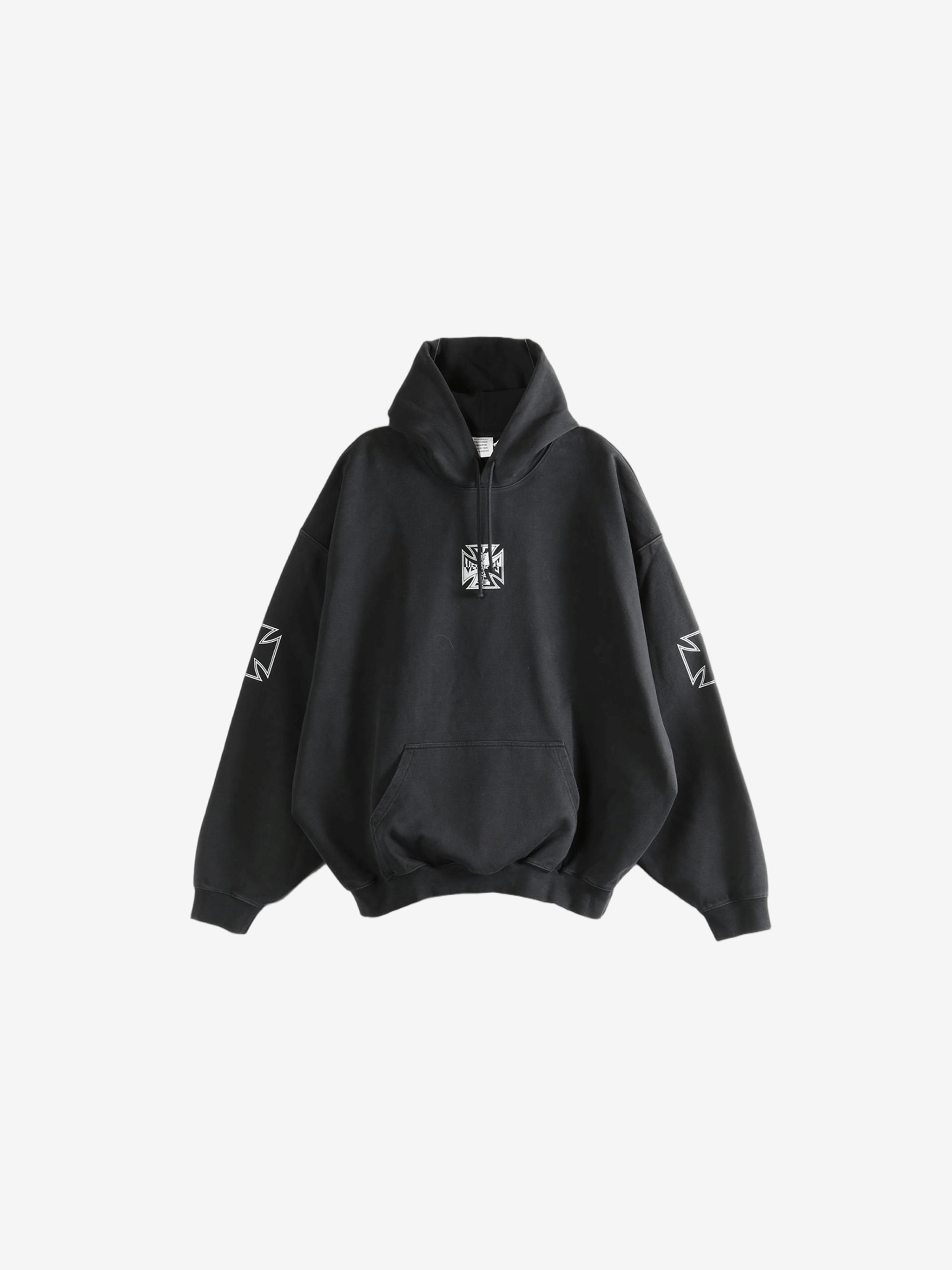 Black sweats-hoodies, front view