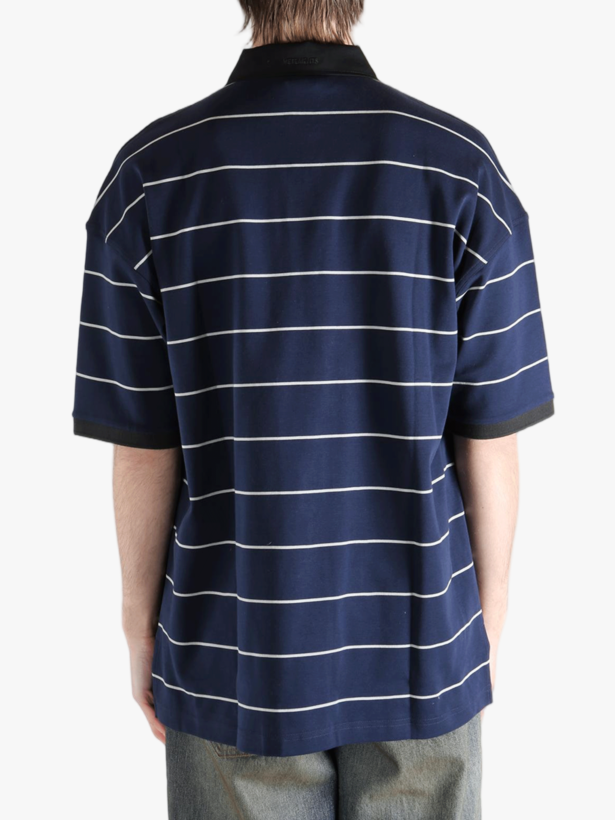 Blue shirt worn by a person, showing the  shirt fit