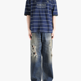 Blue shirt,full body view