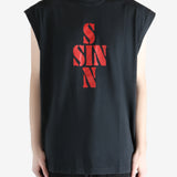 Black T-shirt worn by a person, showing the T-shirt fit