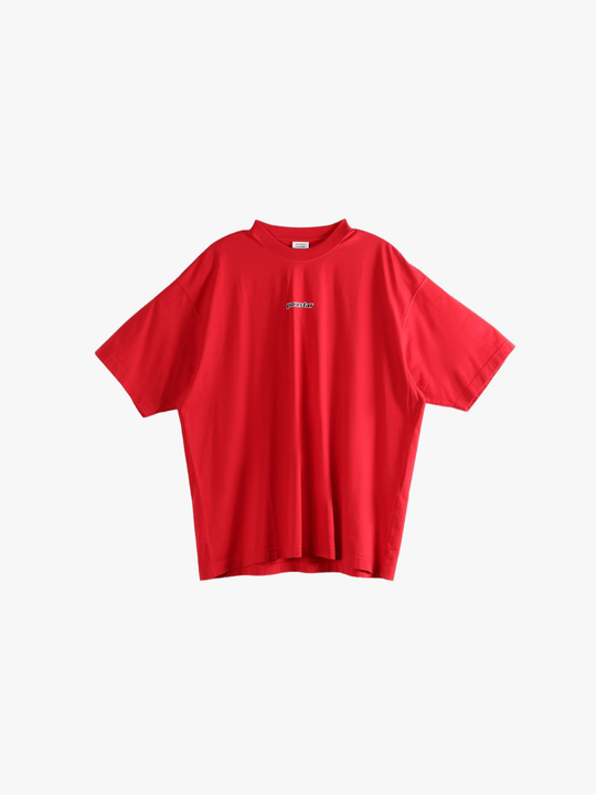 Red t-shirt, front view