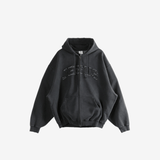 Black hoodie, front view