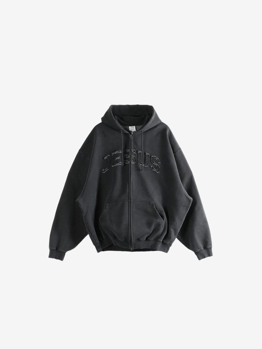 Black hoodie, front view