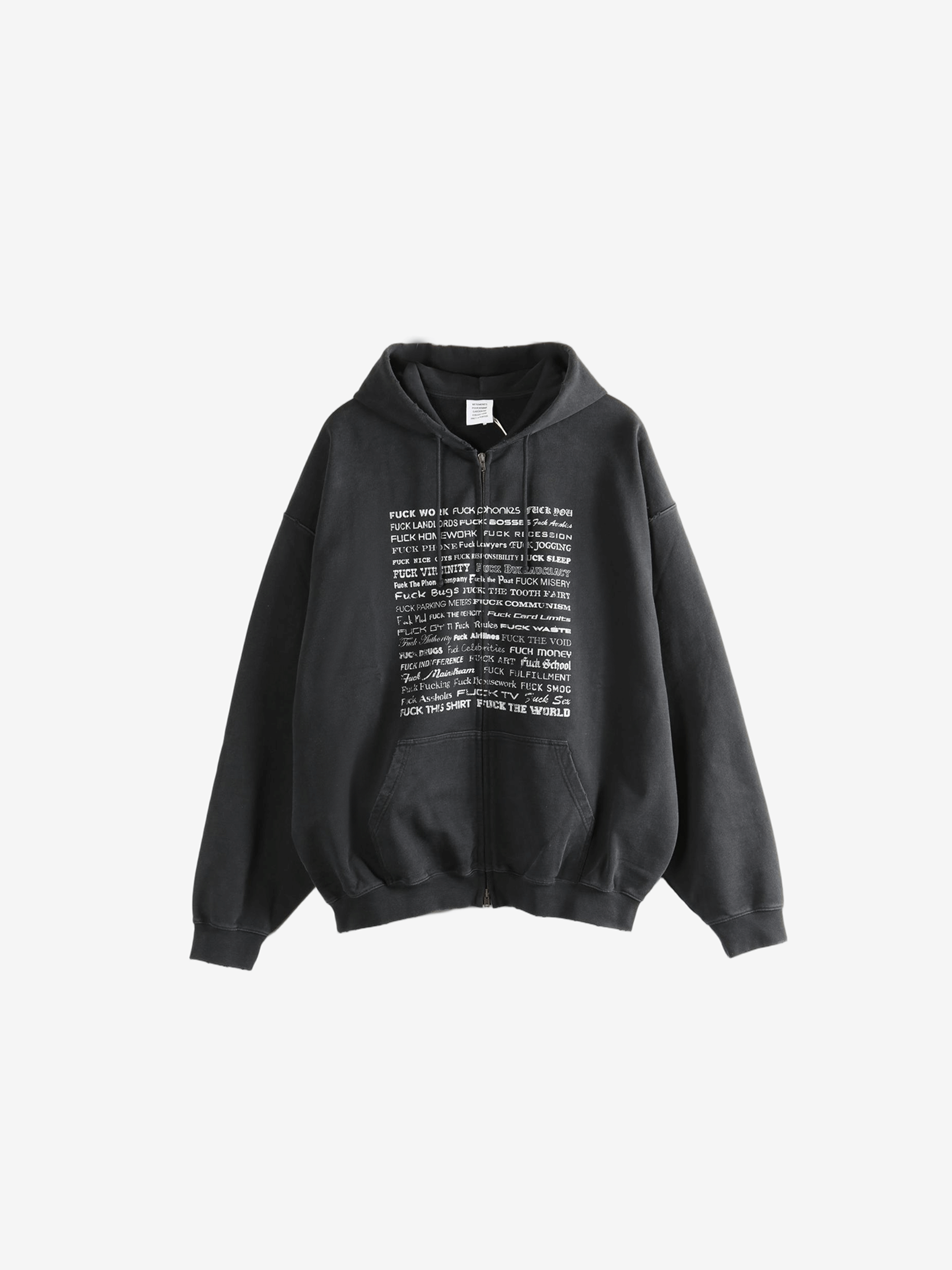 Black hoodie, front view