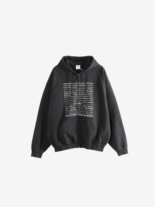 Black hoodie, front view