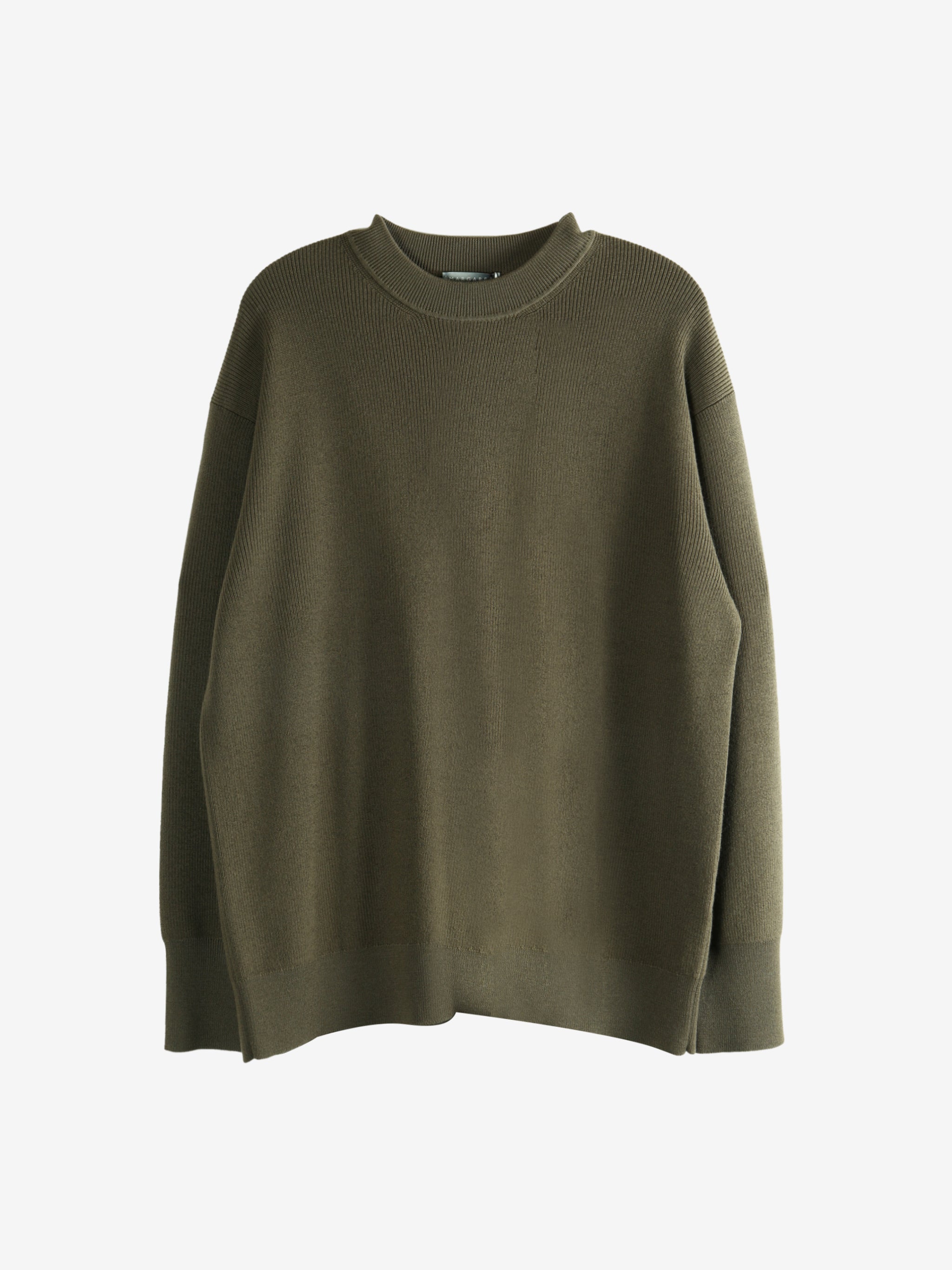 Green knitwear, front view