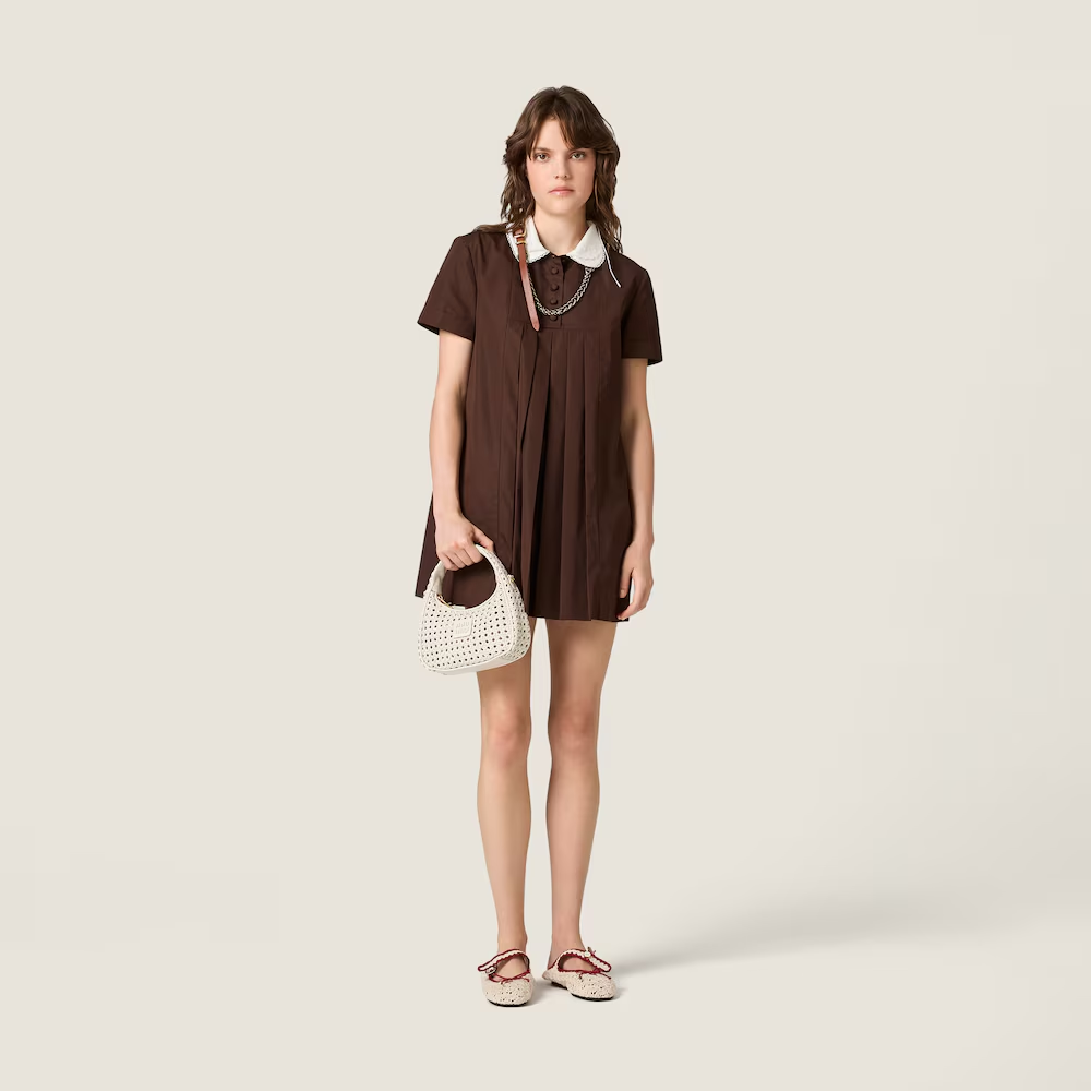 Brown dress, full body view