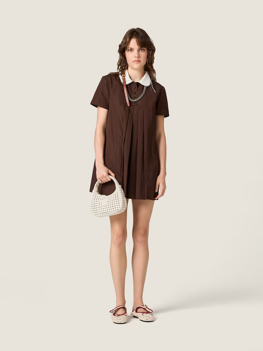 Brown dress, full body view