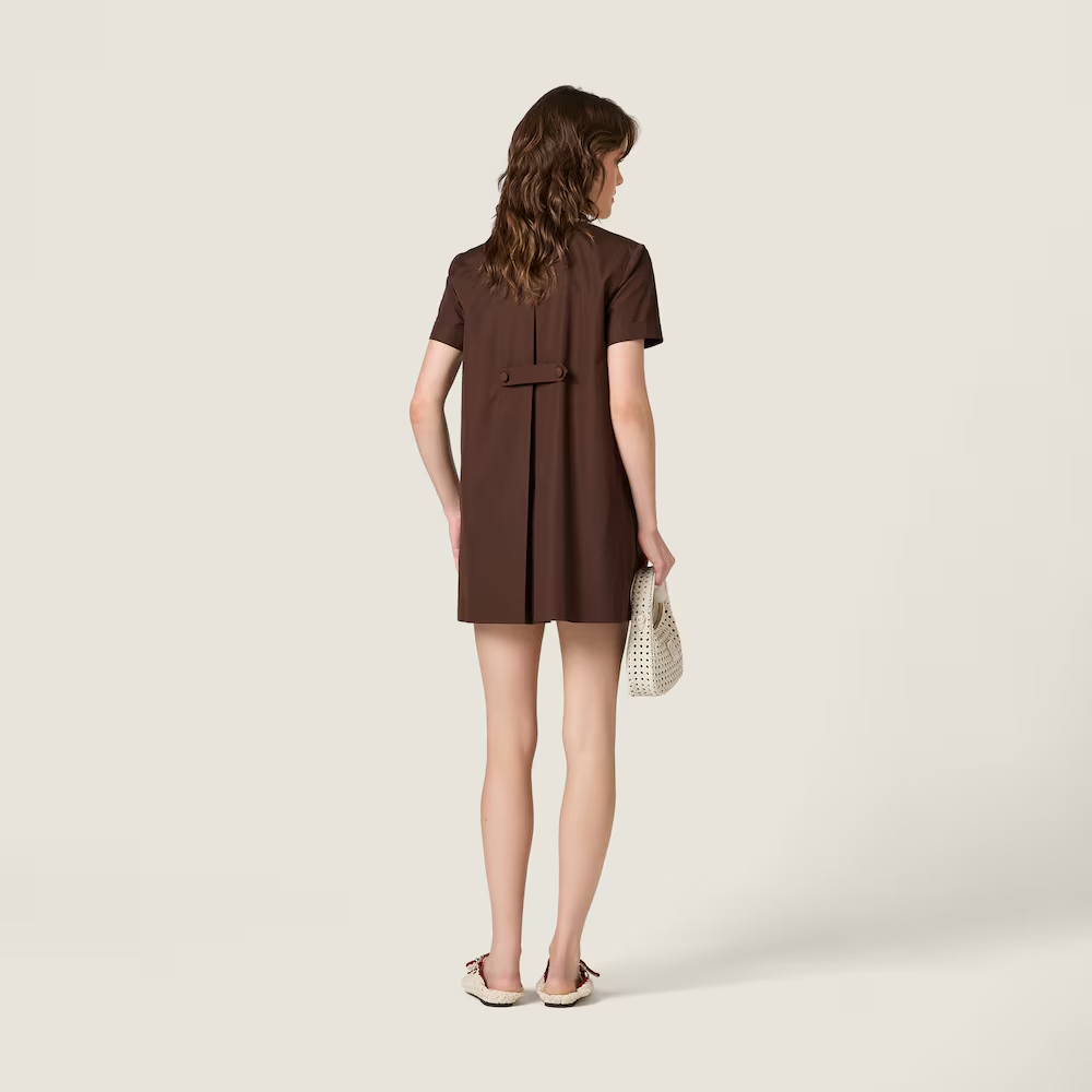 Brown dress, full body view