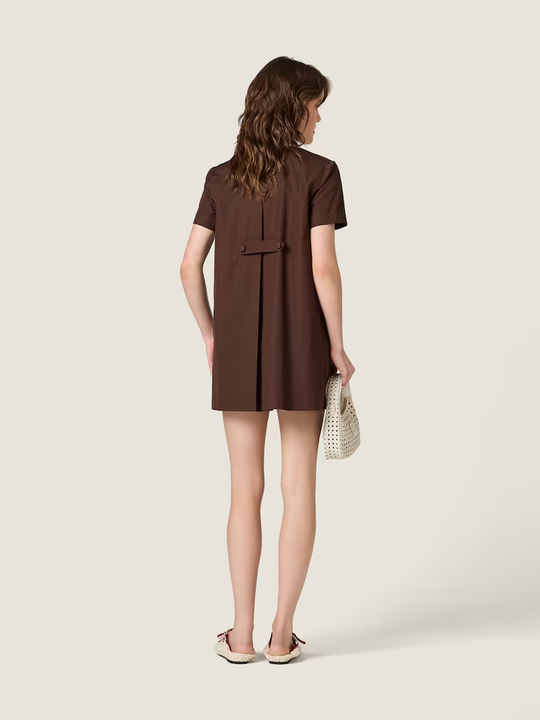 Brown dress, full body view