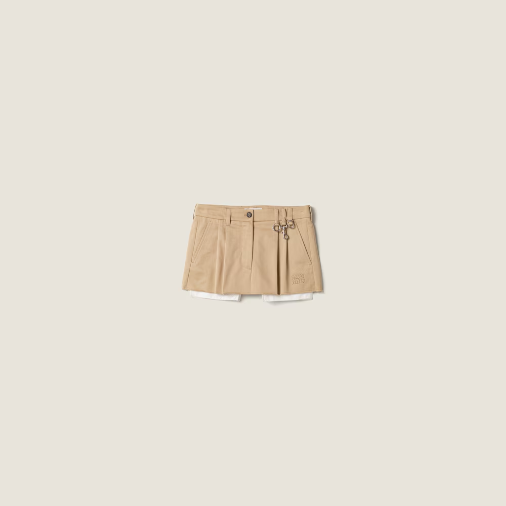 Tan skirt, front view