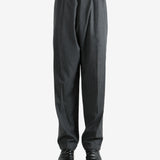 Grey pants worn by a person, showing the pants fit