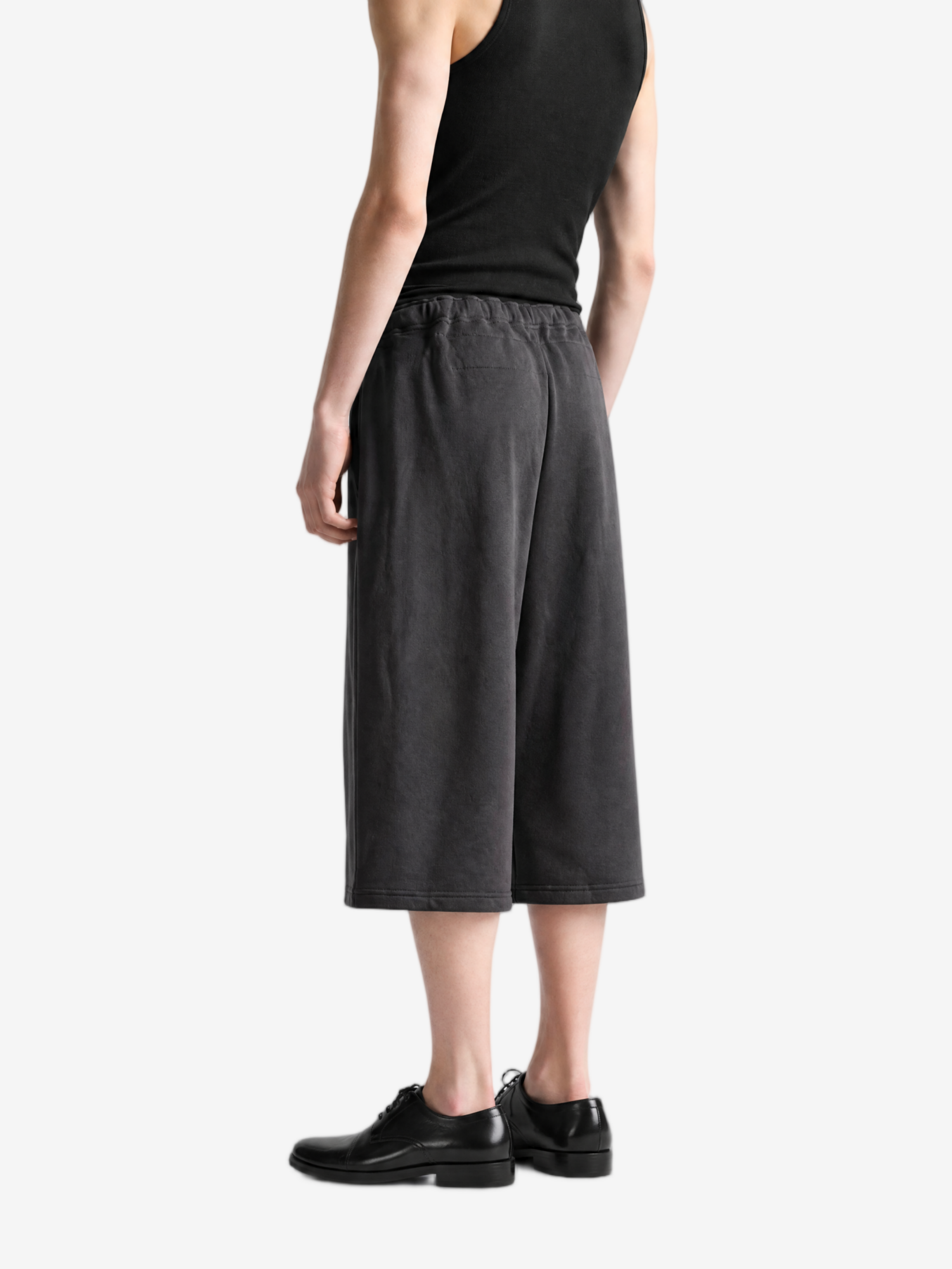 Brown shorts, full body view