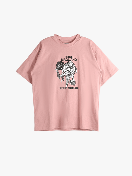 Pink t-shirt, front view